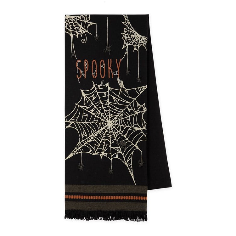 DESIGN IMPORTS SPOOKY EMBELLISHED DISH TOWEL