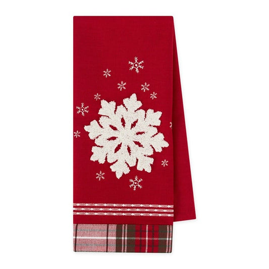 DESIGN IMPORTS SNOWFLAKE EMBELLISHED DISHTOWEL