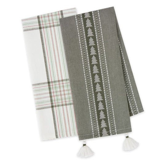 DESIGN IMPORTS BALSAM FIR DISHTOWEL SET OF 2