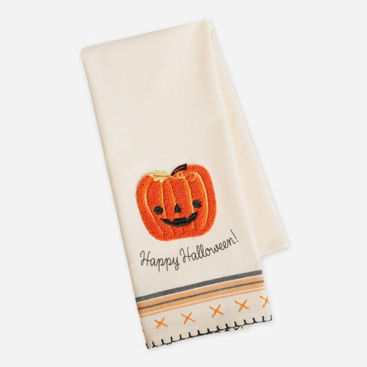 DESIGN IMPORTS HAPPY HALLOWEEN EMBELLISHED DISHTOWEL