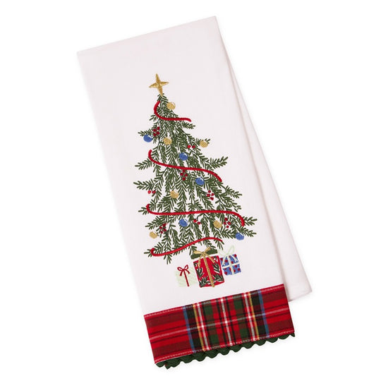 DESIGN IMPORTS TRIM THE TREE EMBELLISHED DISHTOWEL